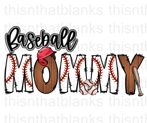 Baseball Mommy Sublimation Or DTF Transfer