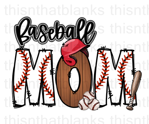 Baseball Mom Sublimation Or DTF Transfer