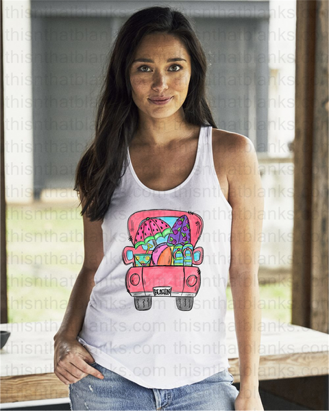 Beach Truck Sublimation Or DTF Transfer