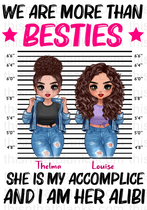 Besties Pink Sublimation Or DTF Transfer