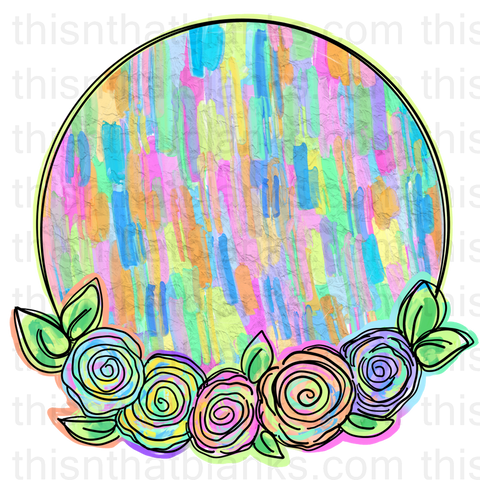 Floral Grandparent Sublimation or DTF Transfer