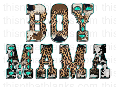 Boy Mama Sublimation or DTF Transfer