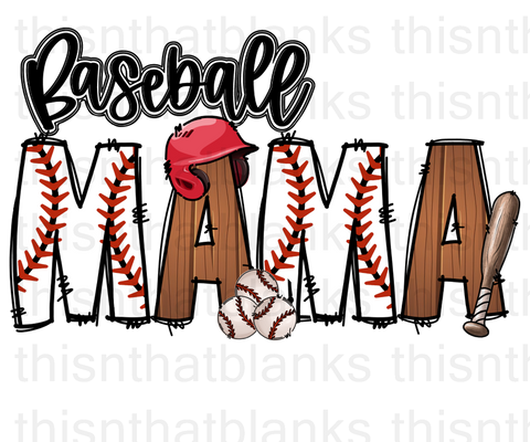 Baseball Mama Sublimation Or DTF Transfer