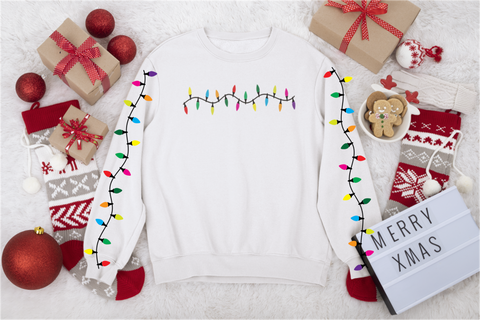 Christmas Lights Set of 2 Sublimation or DTF Transfer