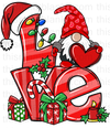 Christmas Gnome Love Sublimation or DTF Transfer