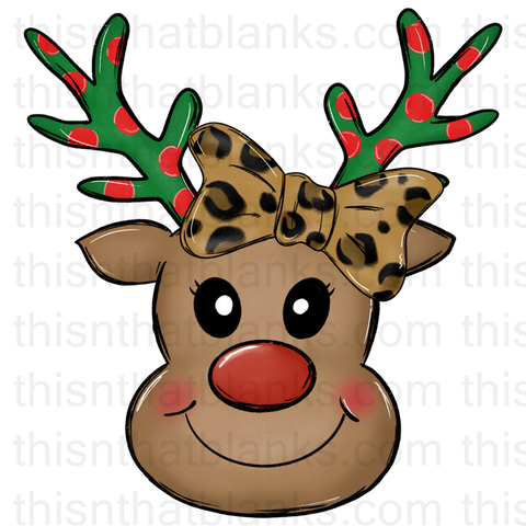 Christmas Reindeer Sublimation or DTF Transfer