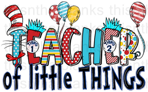 Crazy Cat Teacher Of Little Things Sublimation or DTF Transfer