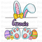 Customized Easter Bunny Sublimation Or DTF Transfer