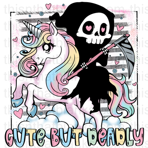 Cute But Deadly Sublimation or DTF Transfer