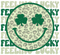 Retro Feeling Lucky St Patrick's Smiley Sublimation Or DTF Transfer