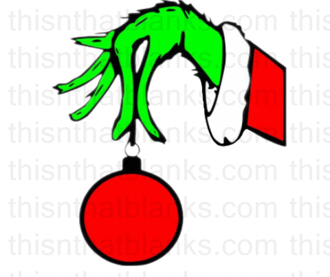 Green Hand Ornament Sublimation or DTF Transfer