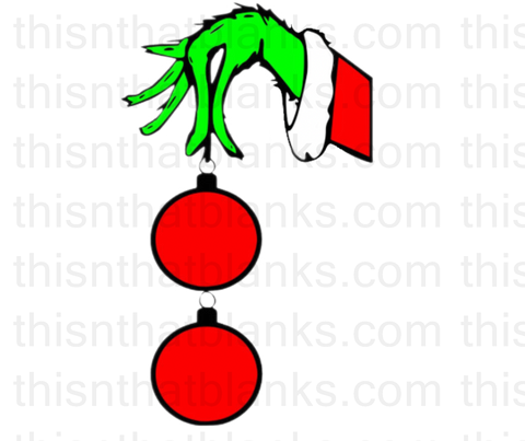 Green Hand Ornament Sublimation or DTF Transfer
