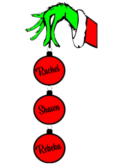Green Hand Ornament Sublimation or DTF Transfer
