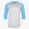 94% High Polyester Adult Heather Body Varsity 3/4 Sleeve Baseball Raglan