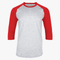 94% High Polyester Adult Heather Body Varsity 3/4 Sleeve Baseball Raglan