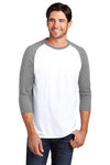 94% High Polyester Adult Heather Body Varsity 3/4 Sleeve Baseball Raglan Post 2