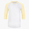 94% High Polyester Adult White Body Varsity 3/4 Sleeve Baseball Raglan Post 1