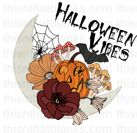 Halloween Vibes Sublimation or DTF Transfer