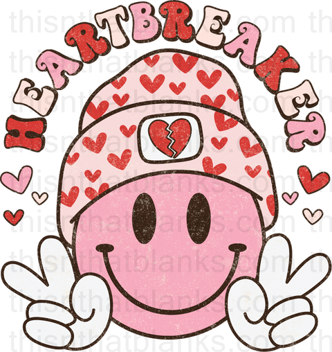 Heartbreaker Blue and Pink Sublimation or DTF Transfer