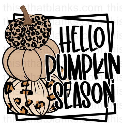 Hello Pumpkin Season Sublimation or DTF Transfer
