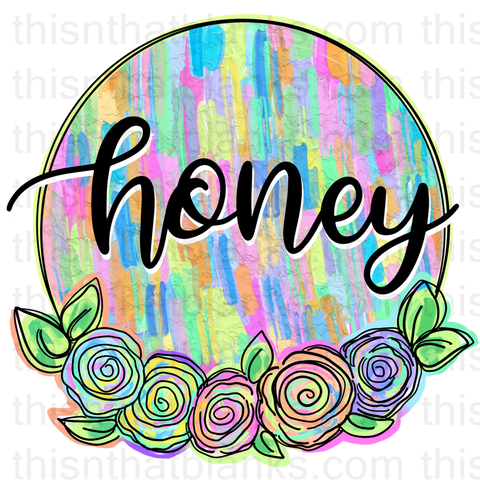 Floral Grandparent Sublimation or DTF Transfer