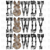 Howdy Howdy Howdy Bunny Sublimation or DTF Transfer