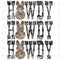 Howdy Howdy Howdy Bunny Sublimation or DTF Transfer