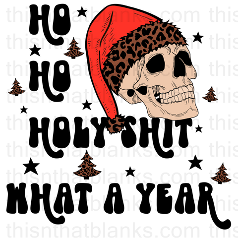 Ho Ho Holy Shit What A Year Sublimation Or DTF Transfer