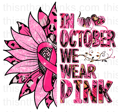 Breast Cancer Awareness Designs Sublimation or DTF Transfer