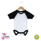 LG 100% Polyester Infant Black & White Raglan Onesies