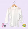 LG Long Sleeve 100% Polyester White Toddler & Youth Tee