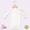 LG Long Sleeve White Infant 100% Polyester Onesie
