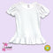 LG S/S White Ruffle Tee