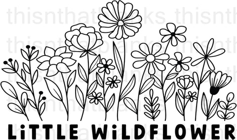 Little Wildflower Sublimation Or DTF Transfer