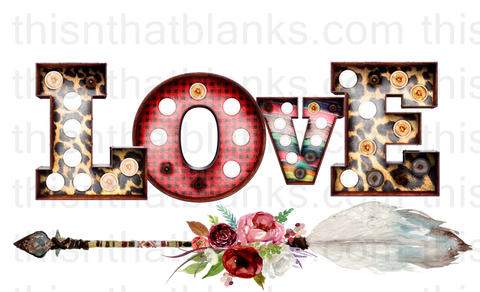 Love Arrow Sublimation Or DTF Transfer