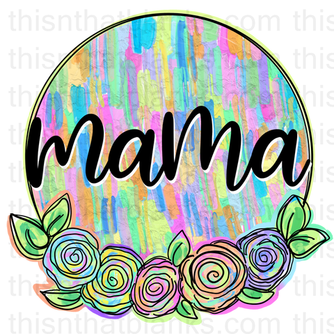 Floral Grandparent Sublimation or DTF Transfer