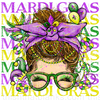 Mardi Gras Girl Sublimation or DTF Transfer