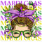 Mardi Gras Girl Sublimation or DTF Transfer