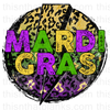 Mardi Gras Circle Sublimation or DTF Transfer