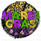 Mardi Gras Circle Sublimation or DTF Transfer