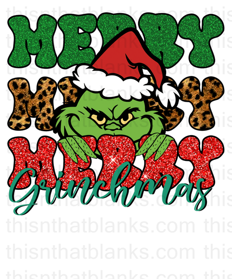 Merry Merry Greenmas Sublimation or DTF Transfer