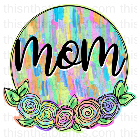 Floral Grandparent Sublimation or DTF Transfer