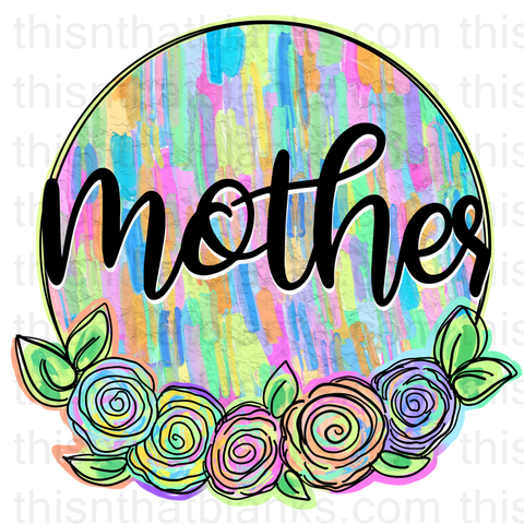 Floral Grandparent Sublimation or DTF Transfer