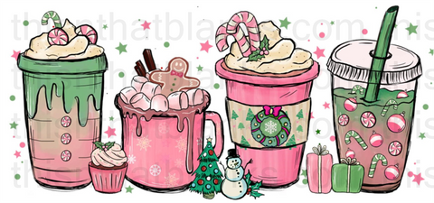 Pink Drink Sublimation or DTF Transfer