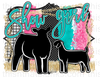 Show Girl Steer Goat Sublimation or DTF Transfer