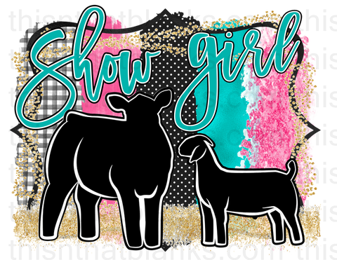 Show Girl Steer Goat Sublimation or DTF Transfer