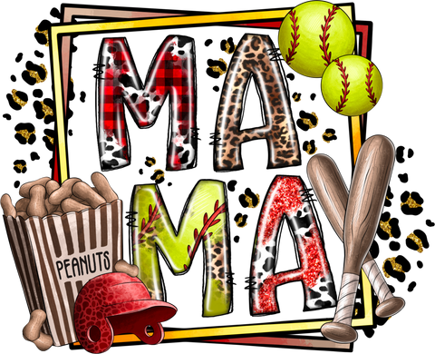 Softball Mama Sublimation Or DTF Transfer