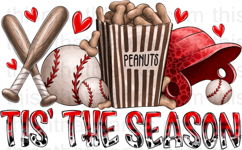 Tis The Season Baseball Sublimation Or DTF Transfer