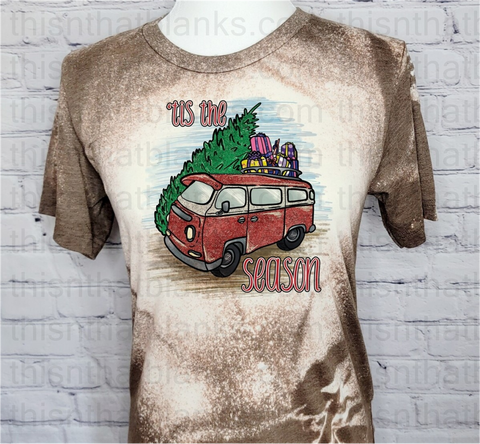 Retro Tis The Season Christmas Truck Sublimation Or DTF Transfer