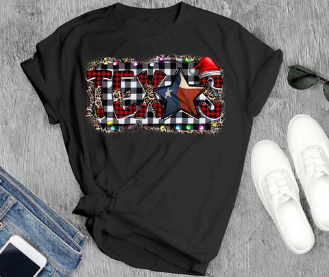 Texas Christmas Sublimation or DTF Transfer